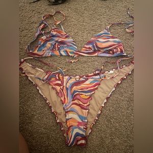 multi colored bikini